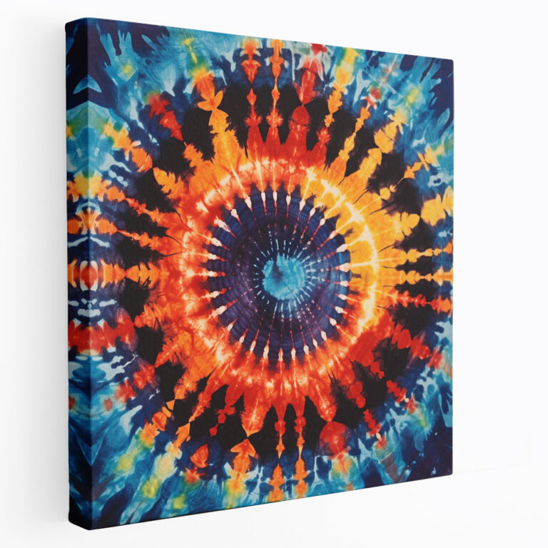 Funky Tie-Dye Leinwandbild - Trendiges Wandkunst Tie-Dye Wohnkultur