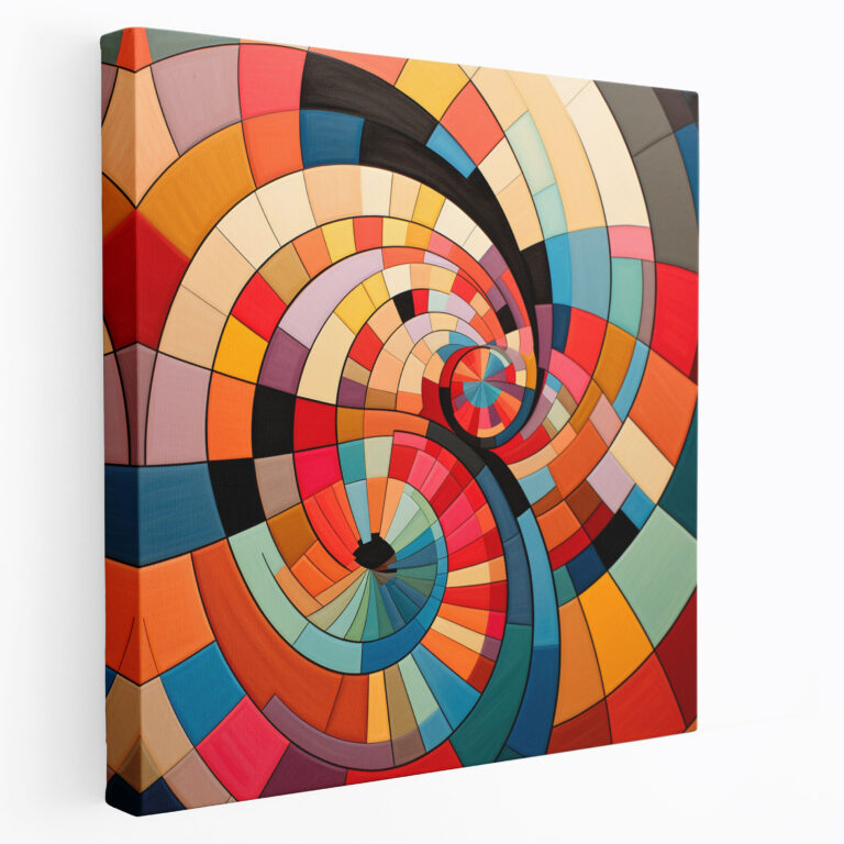 Funky Geometrisches Leinwandbild - Stilvolle Wandkunst Leinwand Faszinierend