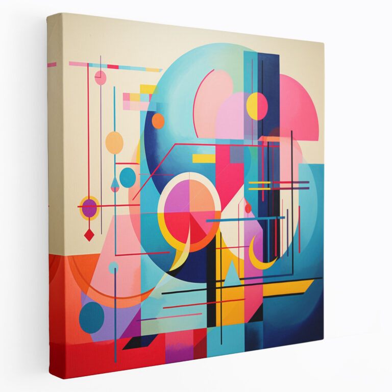 Funky Geometrisches Leinwandbild - Dekorative Wandkunst
