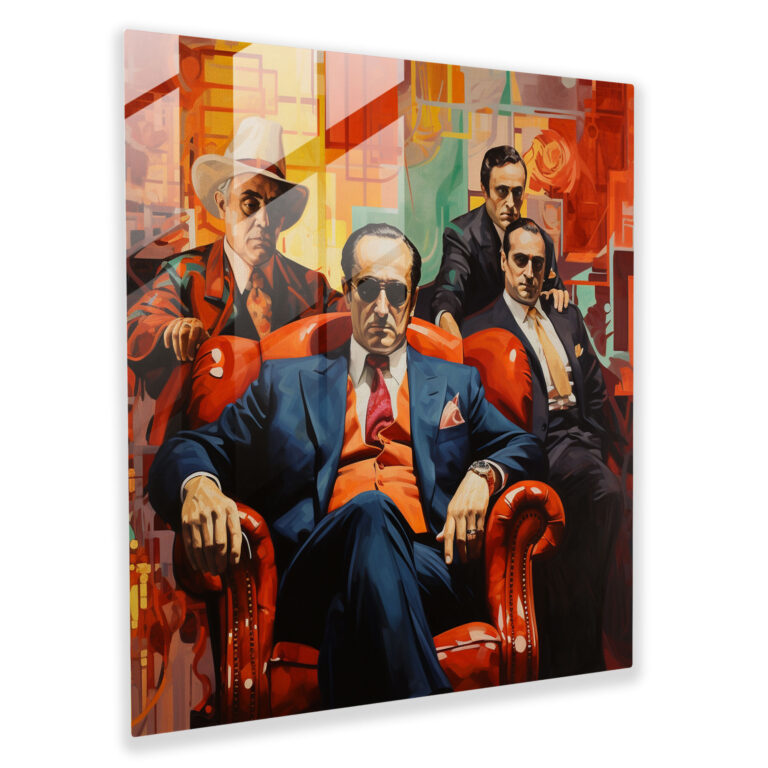 Glasbild Pate - Pate Intrige Mafia-Imagery Glas Wandkunst