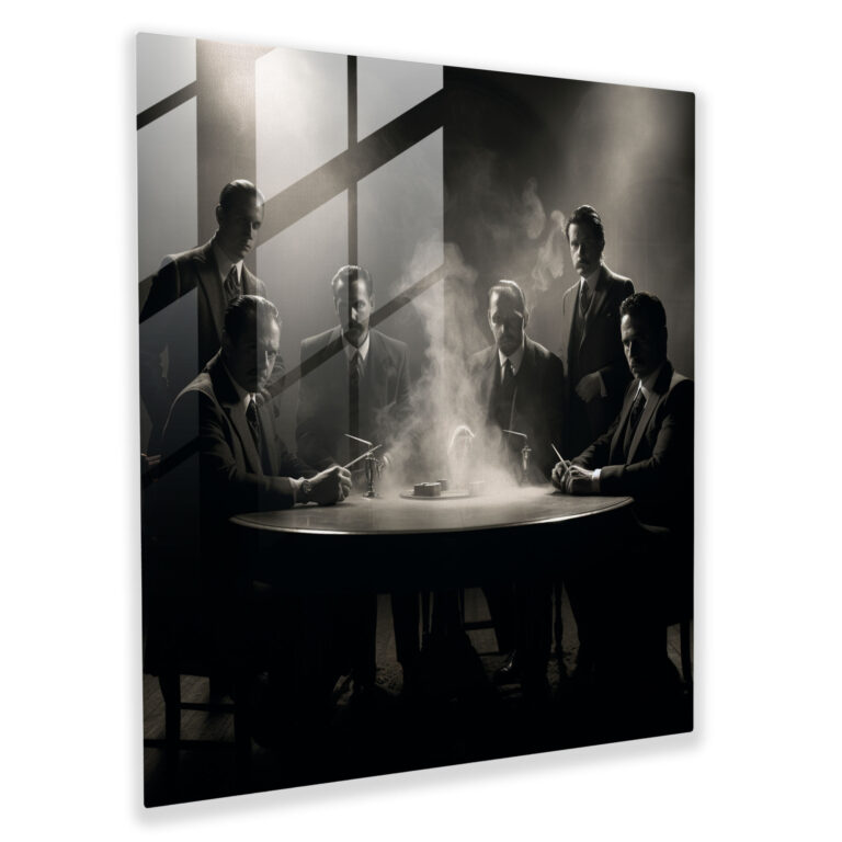 Glasbild Pate - Zuhause Dekoration Vintage