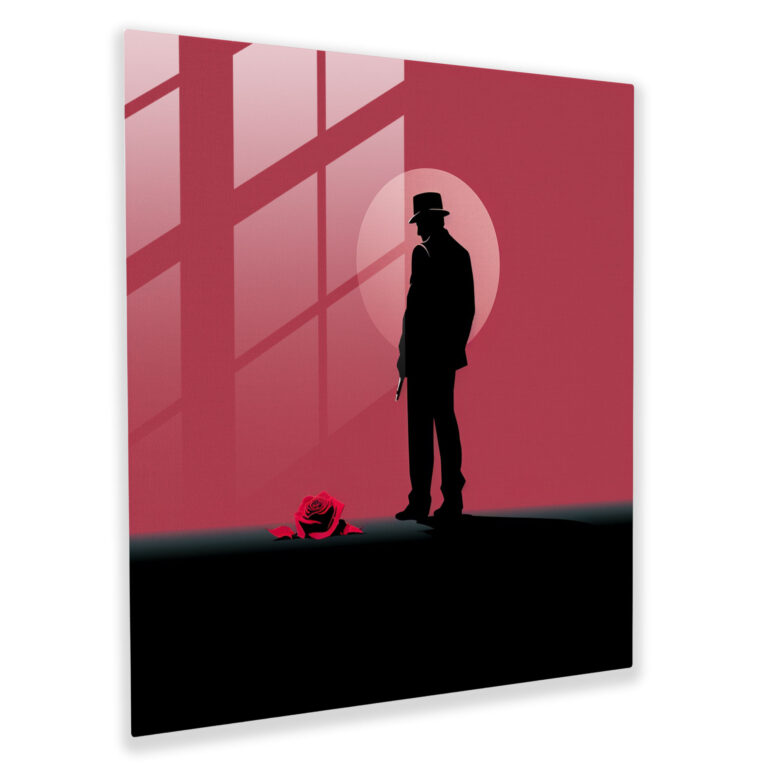 Glasbild Pate - Rose Kontrolle