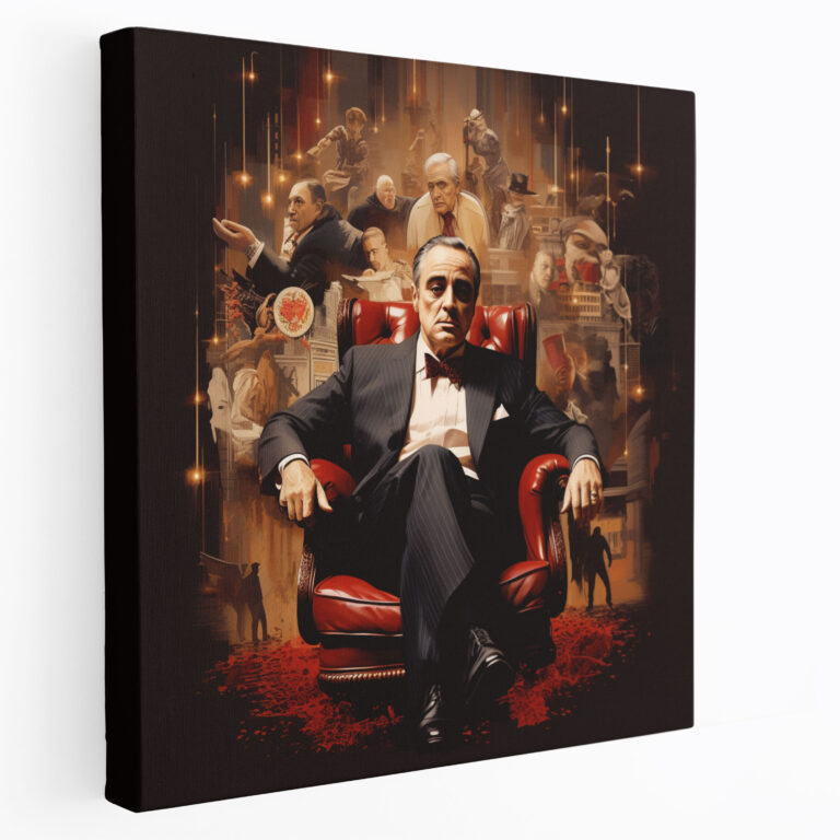 Godfather Zeitgenössisches Digital Art Leinwandbild - Aufmerksamkeit für Details Digitale Kunst