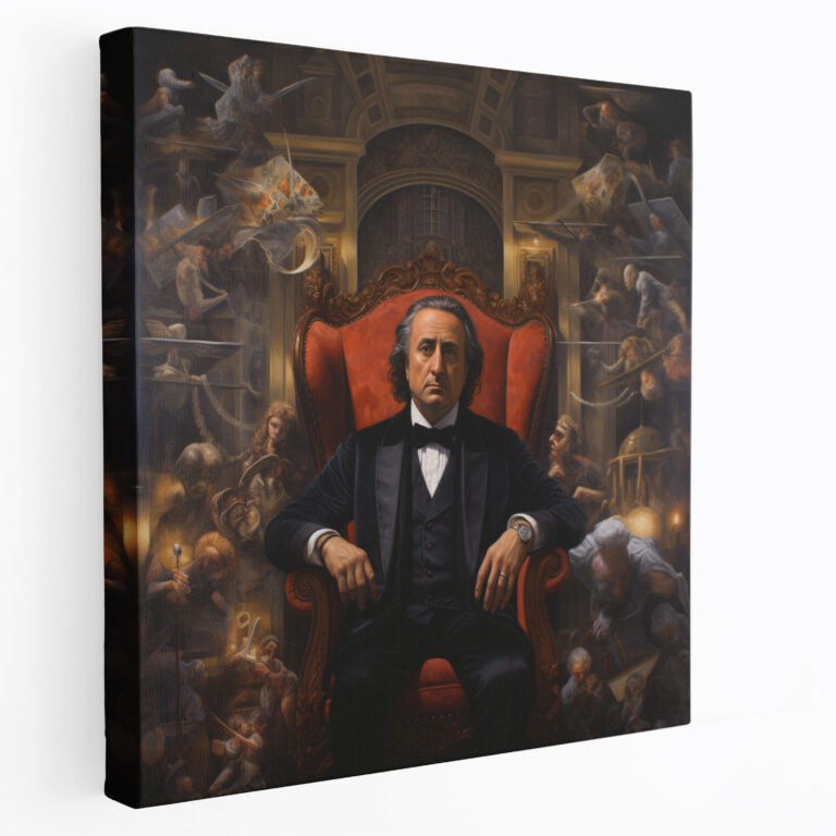 Leinwandbild im Renaissance-Stil des Paten - Paten Wanddekoration Leinwandbild Symbolik
