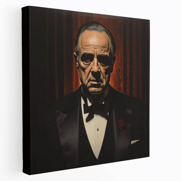 Godfather Leinwandbild - Fotorealistisches Porträt - Zuhause dekorieren - Edles Dekor