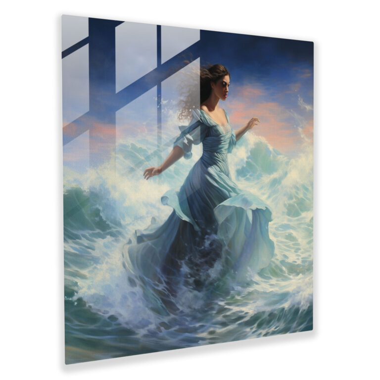 Atemberaubendes Impressionistisches Glasbild - Aphrodite am Meer