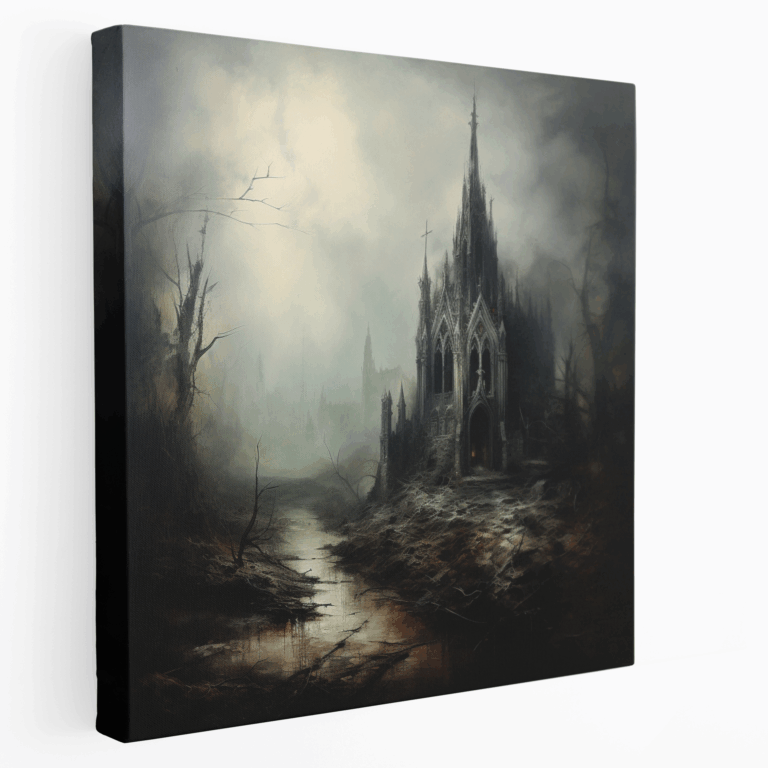 Mystisches Gotisches Kathedralen Leinwandbild