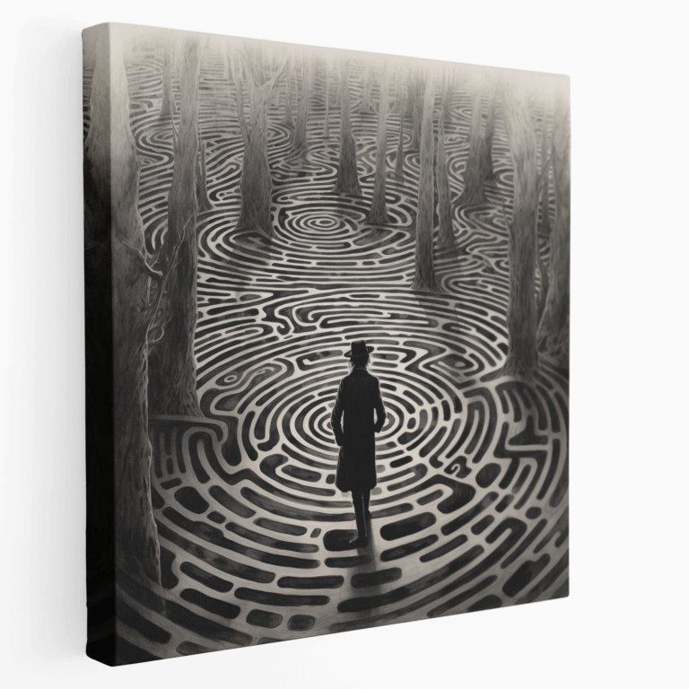 Nachdenklicher Wanderer Leinwandbild