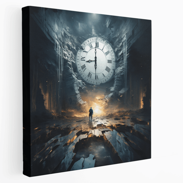 Schmelzende Zeit Leinwandbild