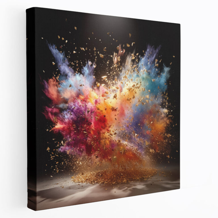 Glitzer Leinwandbild - Funkelnde Glitzerexplosion Wandkunst - Glitzer Schimmer Wanddekoration Drucktechniken