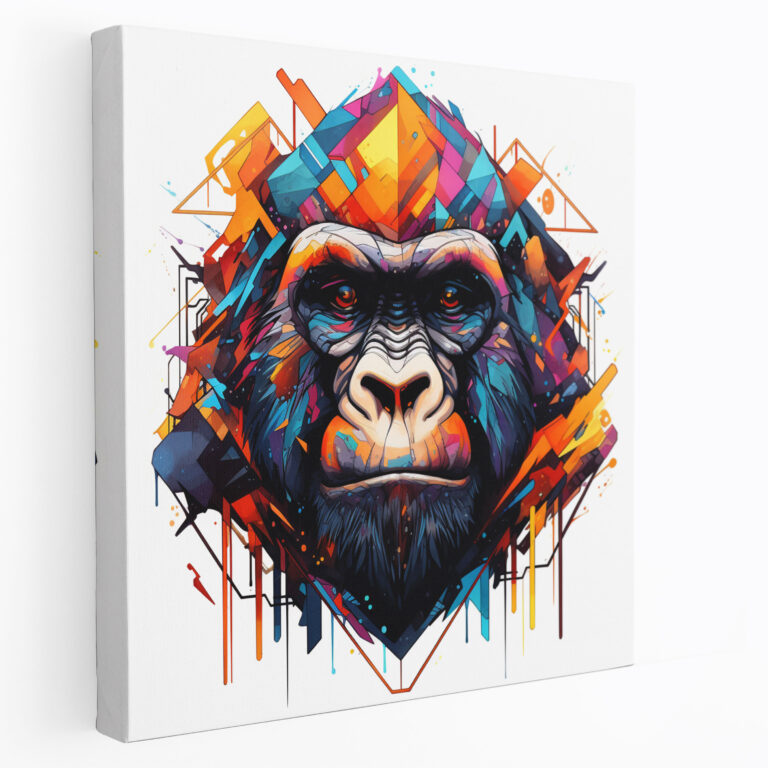 Gorilla Wandkunst - Zuhause Dekoration Eleganz Leinwand