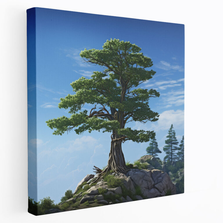 Grünes Kiefernwandkunst Leinwandbild - Naturverbunden Leinwandbild Wohnkultur