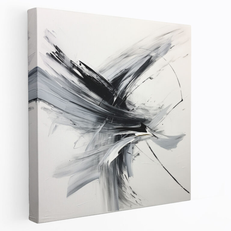 Leinwandbild Graue Energie – Grau Wandkunst Leinwand Wohnkultur