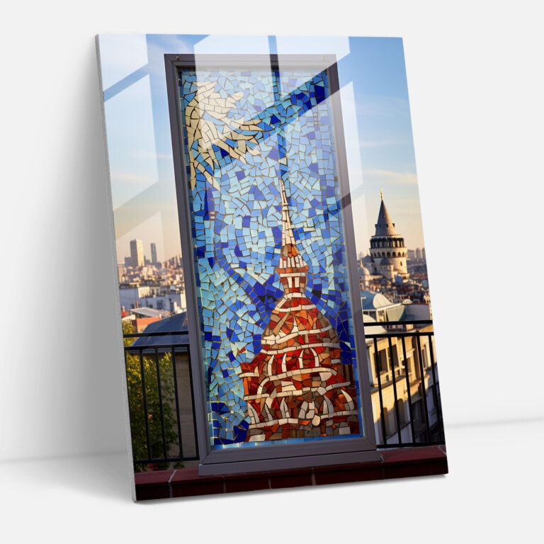 Mosaik Galata Tower Glaswandkunst - Galata Tower Wanddekoration Moderne Kunst Glaskunst