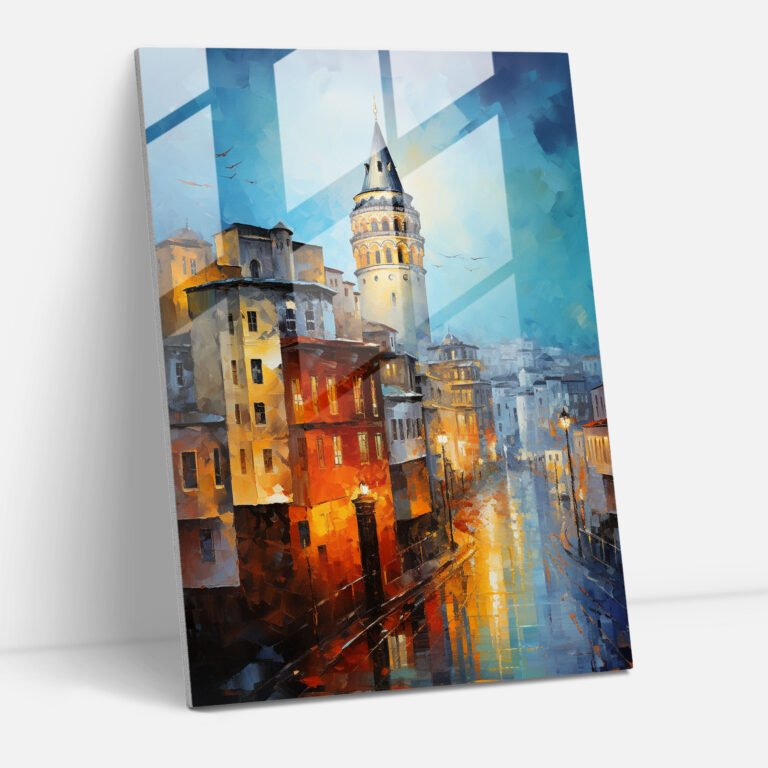 Fusion Galata Tower Glasbild - Galata Tower Wohnraumdekoration