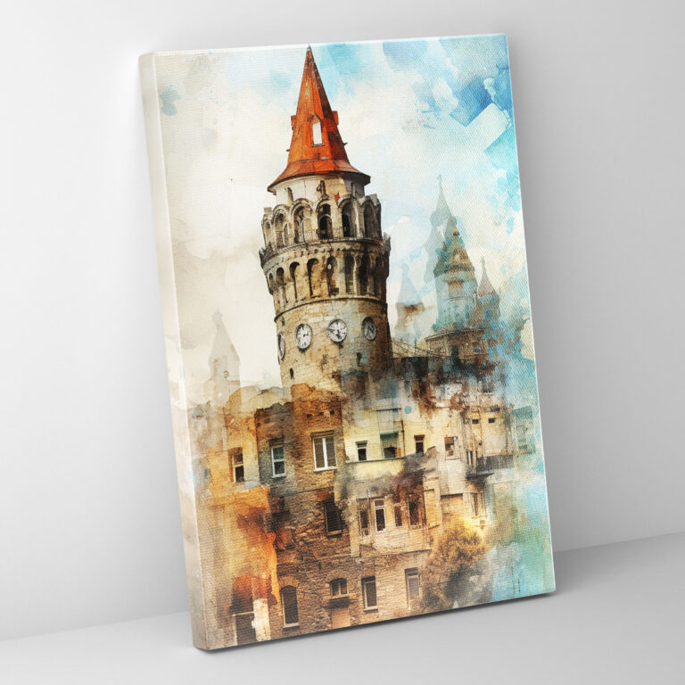 Leinwandbild Galata Tower - Wandkunst verschiedene Materialien Wohnkultur