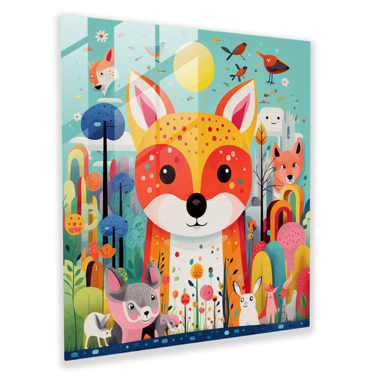 Glasbild Joyful Menagerie