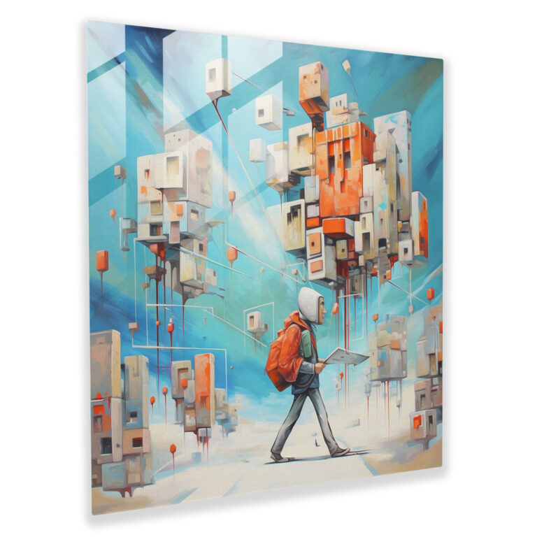 Hermes Glasbild - Bote der Zukunft - Hermes Wohnaccessoire Glas Kunst Mythologie