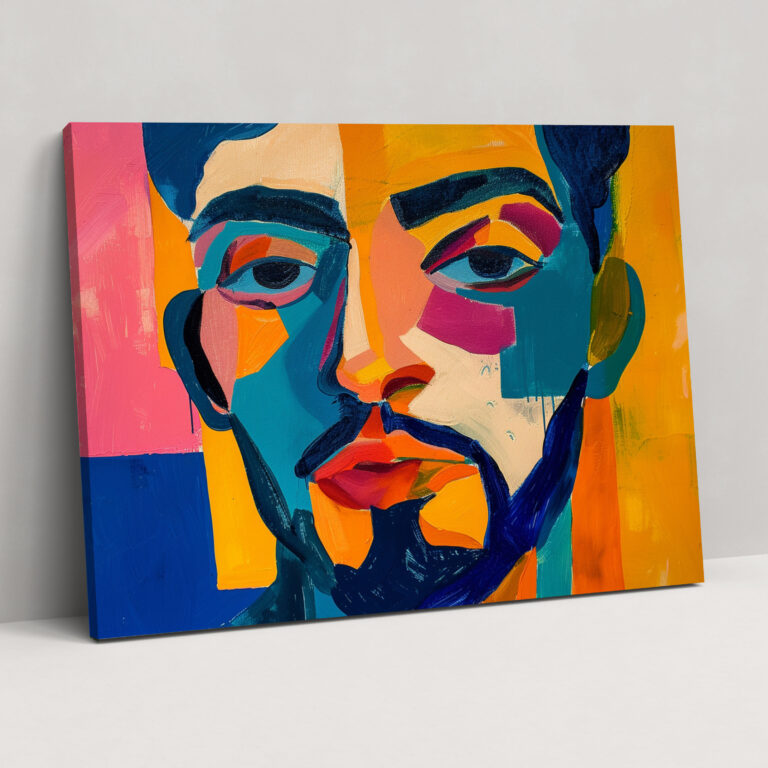 Kraftvolles Henri Matisse Porträt Leinwandbild - Henri Matisse Porträt Abstrakt Leinwand Wandkunst