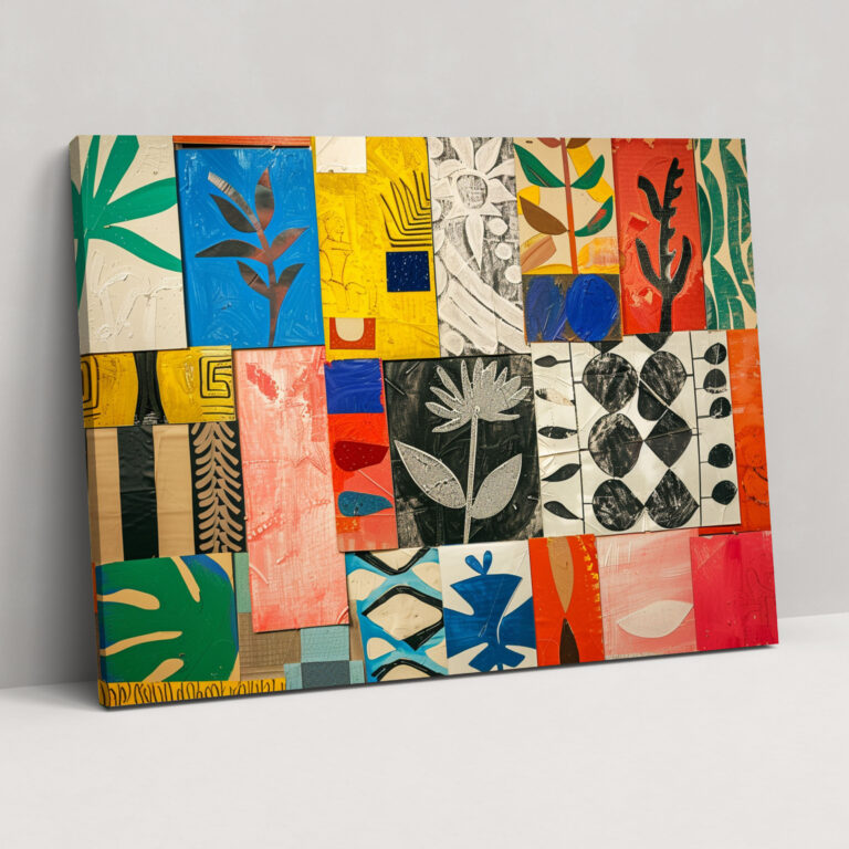 Henri Matisse Wanddekoration: Collage Leinwandbild für Zuhause
