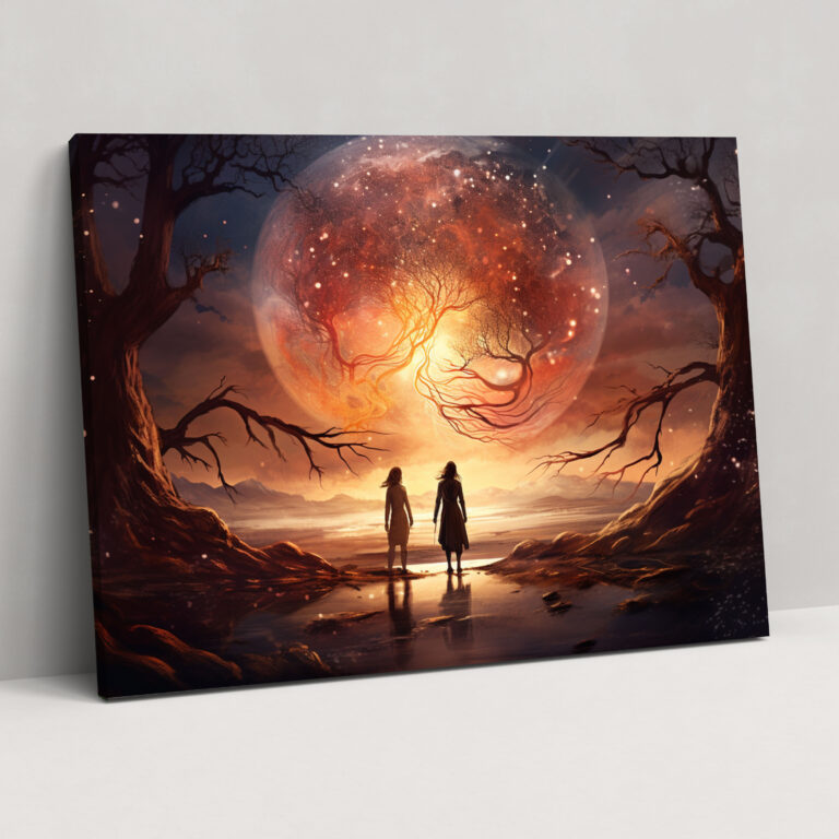 Horoskop Leinwandbild - Horoskop Leinwandbild Leinwand Wandkunst