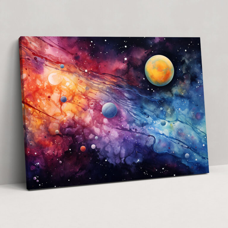 Galaxie Horoskop Leinwandbild - Horoskop Leinwandbild Leinwand Wandkunst