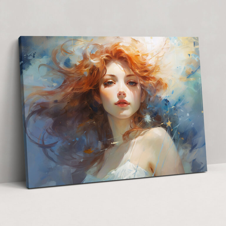 Horoskop Impressionistisches Tierkreis Leinwandbild - Heimdekoration Impressionistisches Gemälde Leinwand