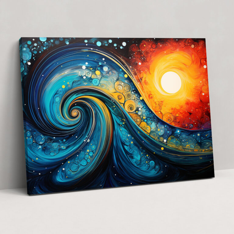 Kosmisches Horoskop Leinwandbild - Horoskop lebendige Farben Leinwand Wohnkultur