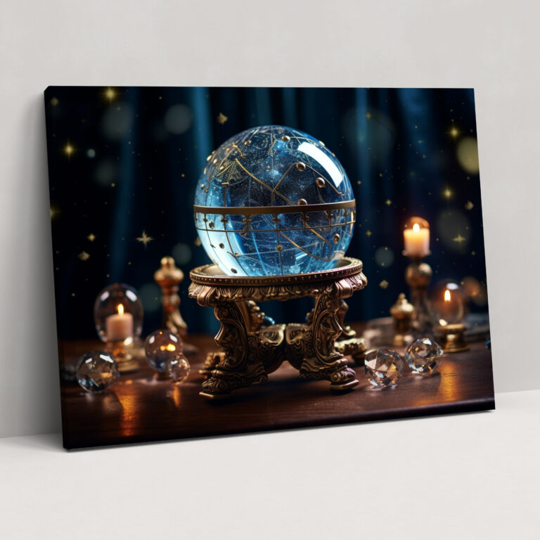 Leinwandbild Sternzeichen Kristallkugel - Horoskop Fotografie Mystisch Wohnkultur