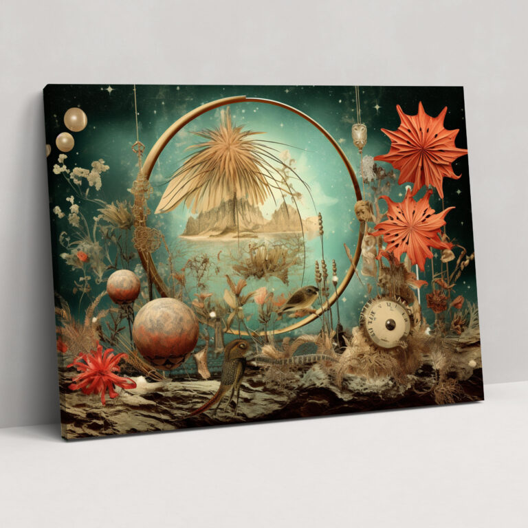 Traumhaftes Sternzeichen Leinwandbild - Horoskop Wohnaccessoire Wanddekoration