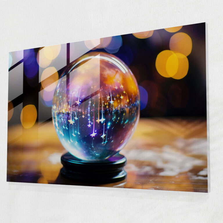 Horoskop Glasbild: Kristallkonstellationen - Moderne Kunst Astrologische Sternbilder