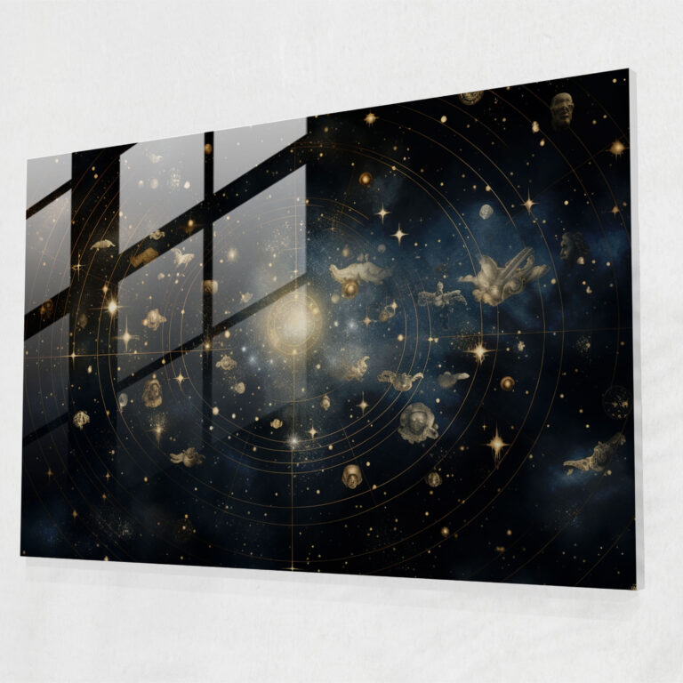 Glasbild Sternzeichen - Astrologie Glasbild Wanddekoration