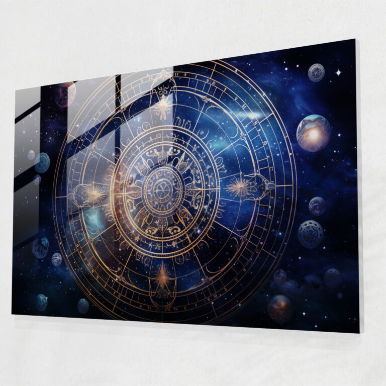 Glaskunst Horoskop Wandbild