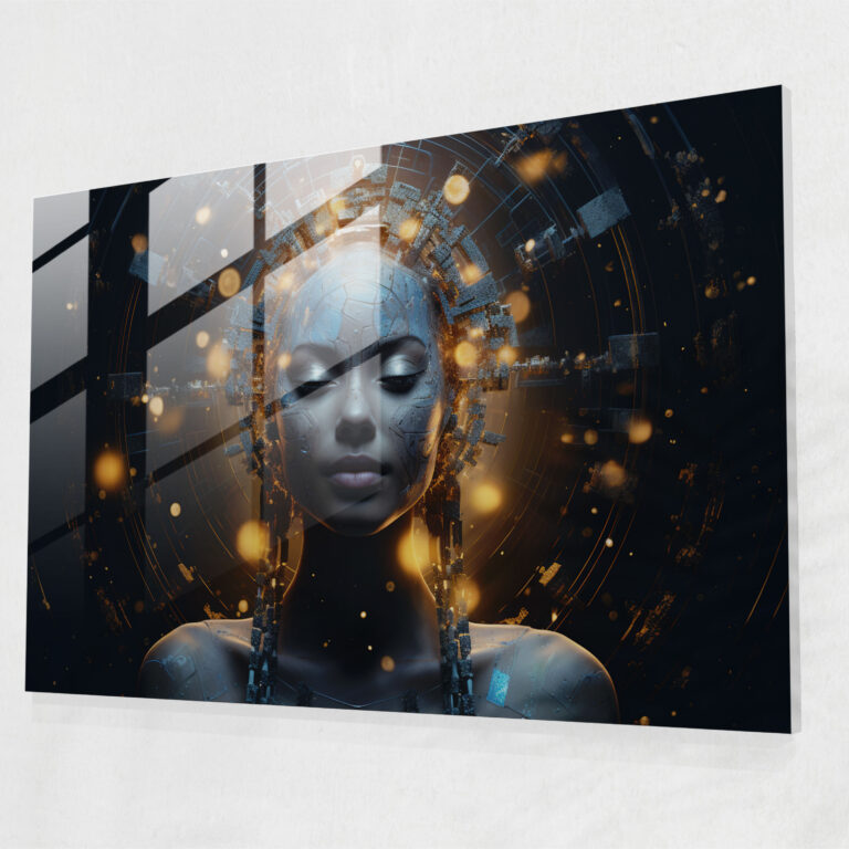 Glasbild Horoskop-Kunst - Horoskop Glasbild moderne Kunst Tierkreis-Konstellationen