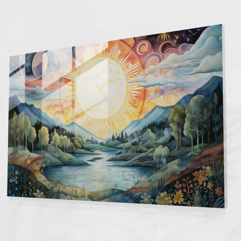 Horoskop Glasbild - Horoskop Mystische Elemente Moderne Kunst Tierkreiszeichen