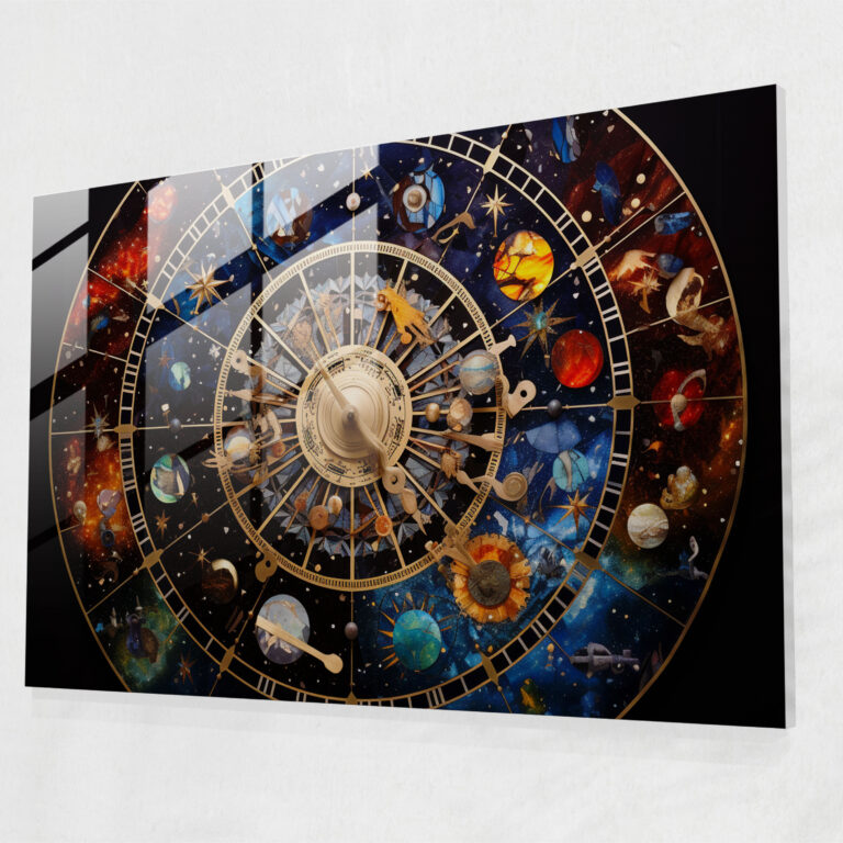 Glasbild Sternzeichen - Horoskop Wohnaccessoire Tierkreiszeichen moderne Kunst