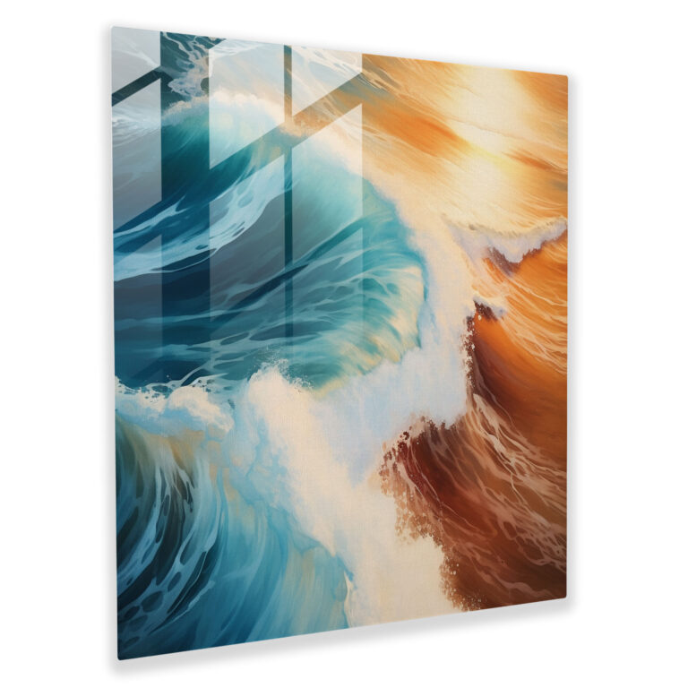 Küsten-Glasbild 'Goldene Stunde' - Faszinierende Natur Glasdekoration