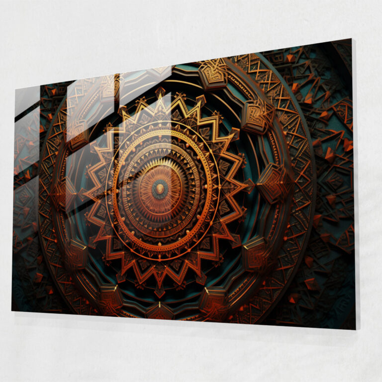Hypnose Glasbild - Mandala der Gelassenheit - Hochwertige Hypnose Dekoration für Zuhause Faszinierend