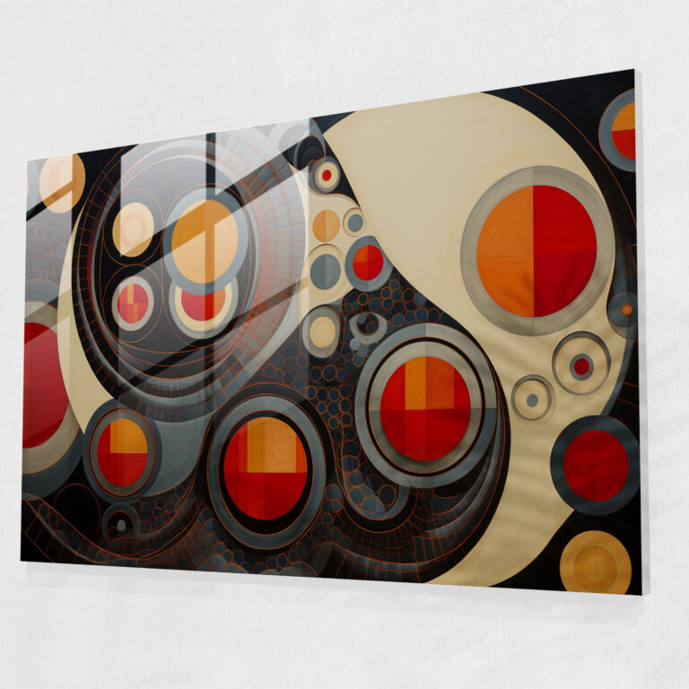 Hypnose Glasbild - Harmonische Fusion - Hypnose Wohn-Deko Glas-Kunst Denkprozesse anregen