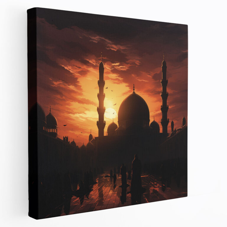 Majestätisches Moschee Leinwandbild - Heiliger Quran