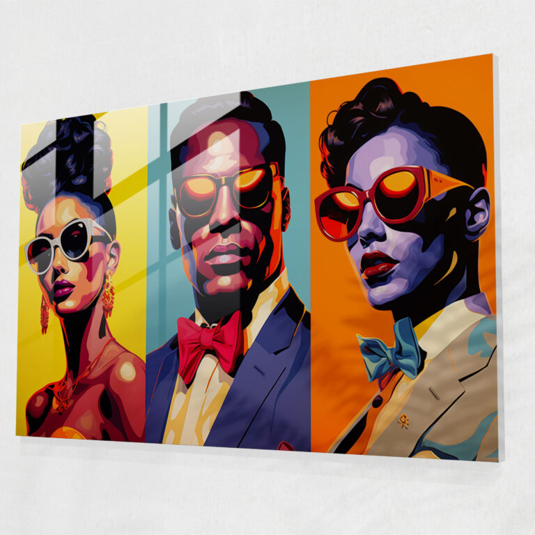 Harlem Glass Art - Pop Art Portrait Tribut - Leinwandbild