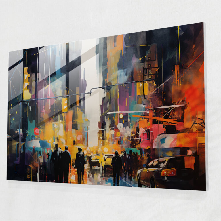 Harlem Nights Glasbild - Harlem Glasbild Zuhause Dekoration