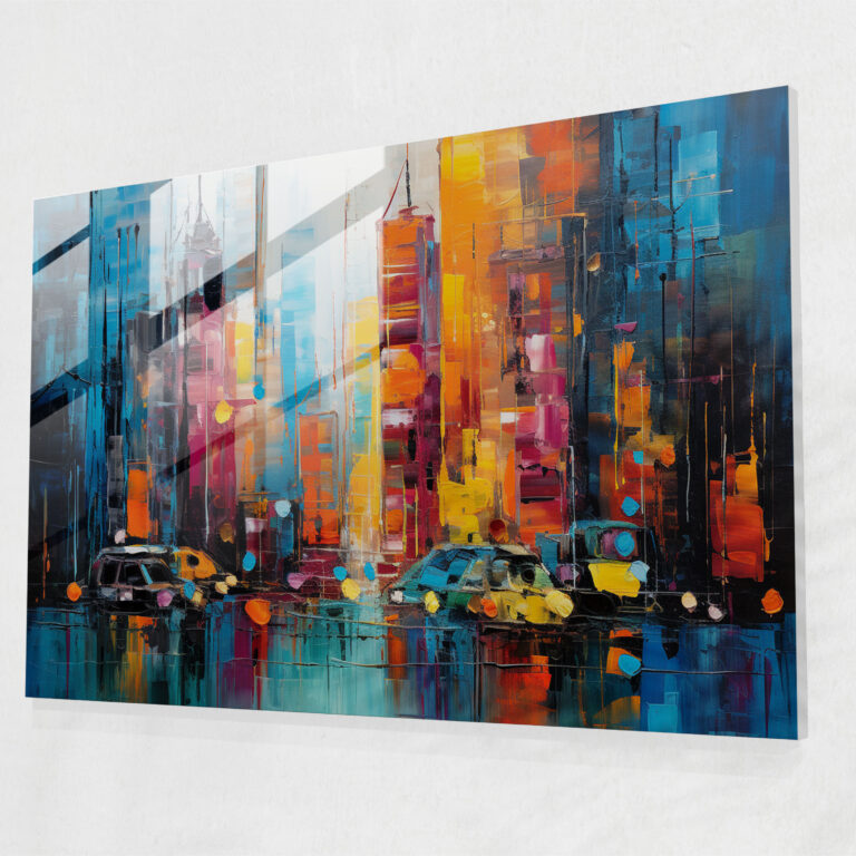 Harlem Glasbild - Heimdekoration lebendige Farben