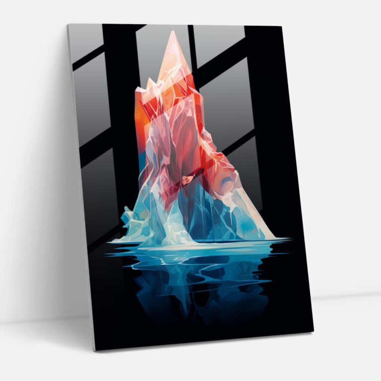 Glasbild Klimawandel - Eisberg Schmelzender Eisberg Inspirierend Wohnkultur.