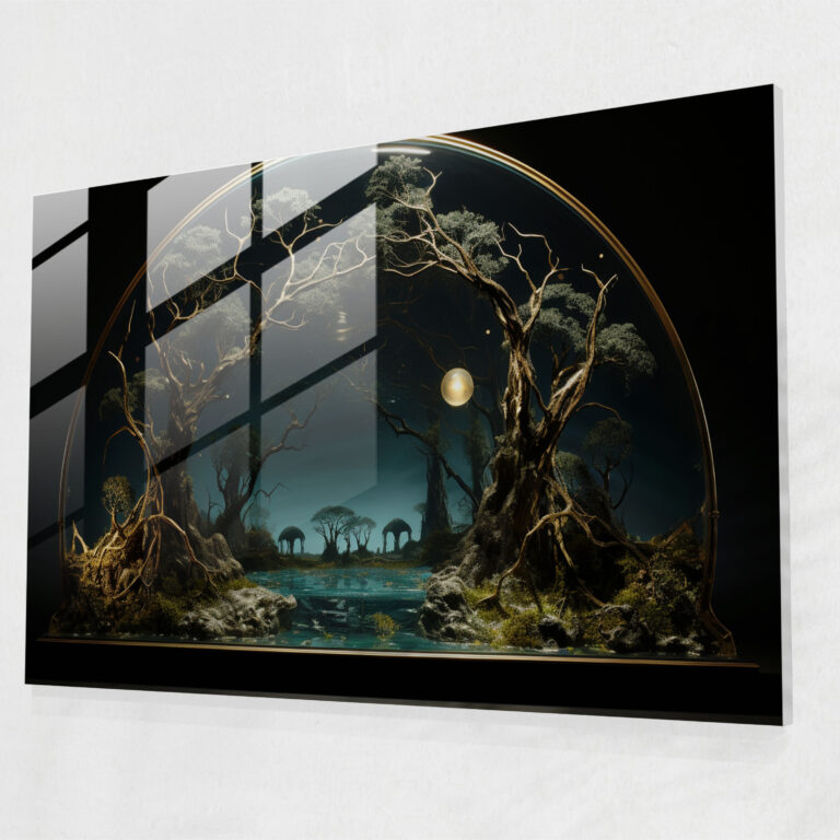 Illuminati Natur Glasbild - Illuminati Illuminati Motive Moderne Kunst Faszinierend