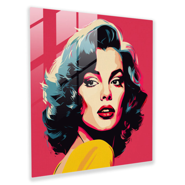 Glasbild Retro Revival Druck