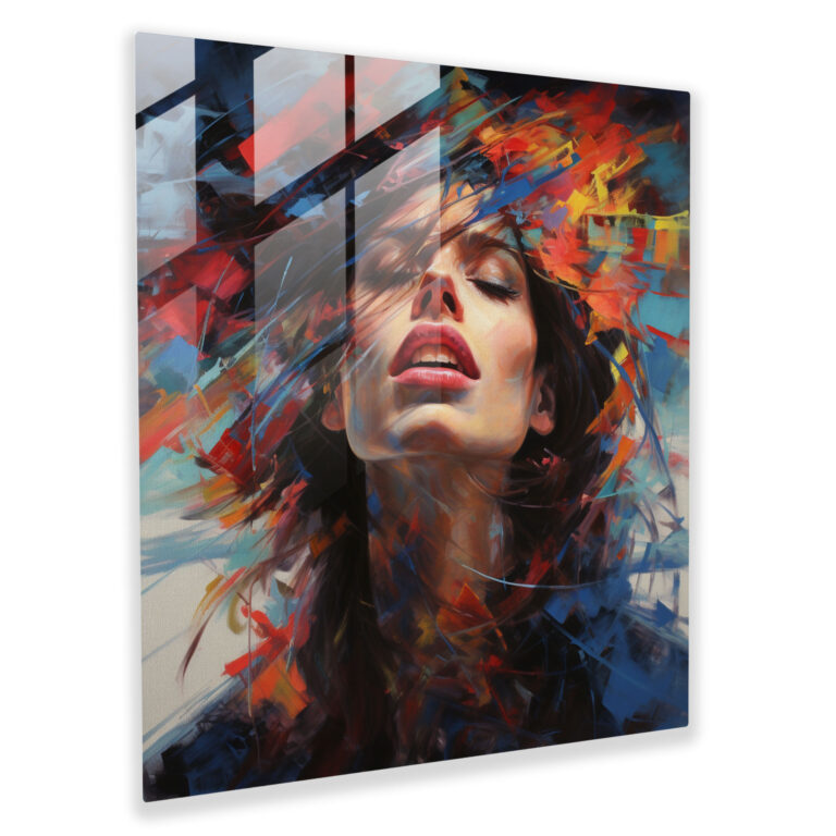 Glasbild mit ausdrucksstarken Kontrasten