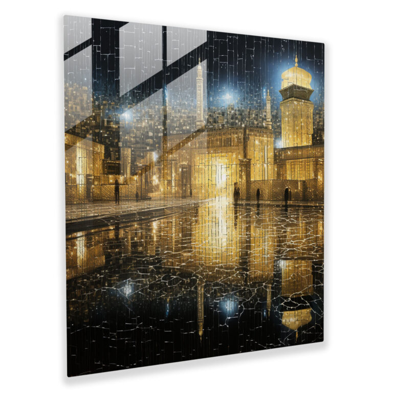 Glasbild Kaaba - Feine Handwerkskunst Wanddekoration
