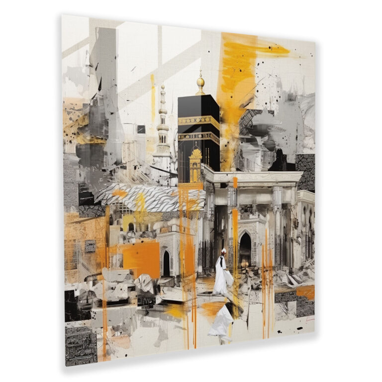 Moderne Kaaba Glas Kunst - Wanddekoration Glasbild Glas Wandkunst