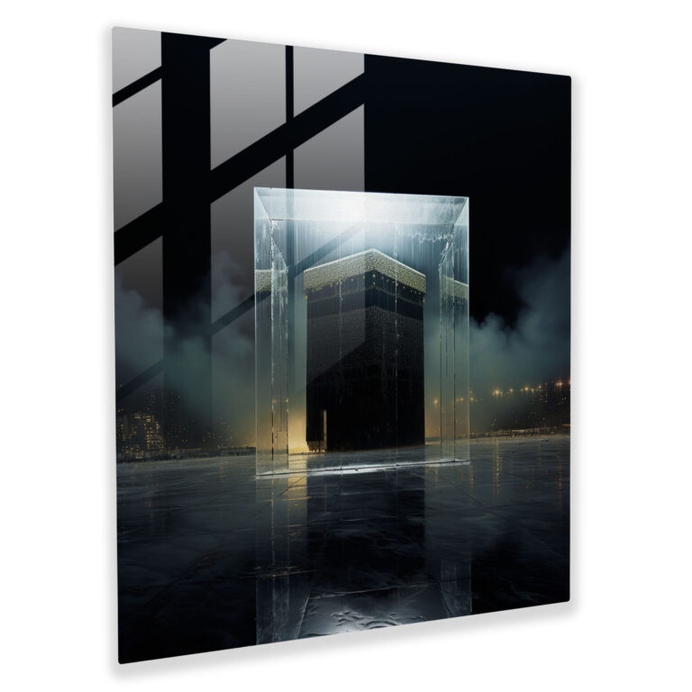 Faszinierendes Glasbild Kaaba - Lebendige Farben Eindrucksvoll Wanddekoration